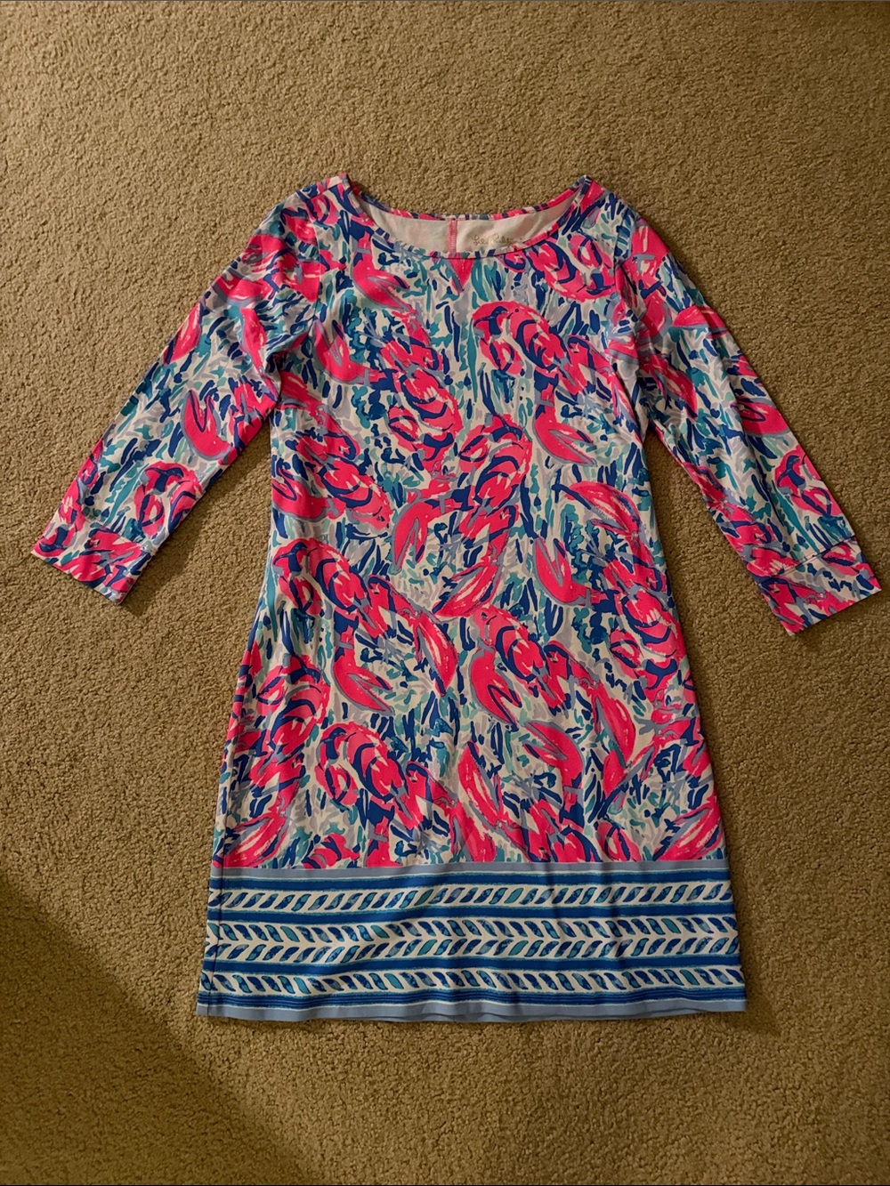 Lilly Pulitzer Marlowe Cracked Up Coral Lobster M
